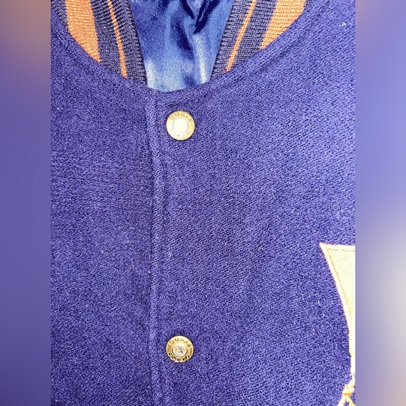 Vintage Guess Large Leather Wool Varsity Indian Aztec Jacket 90s (MAKE A OFFER) - Picture 6 of 11